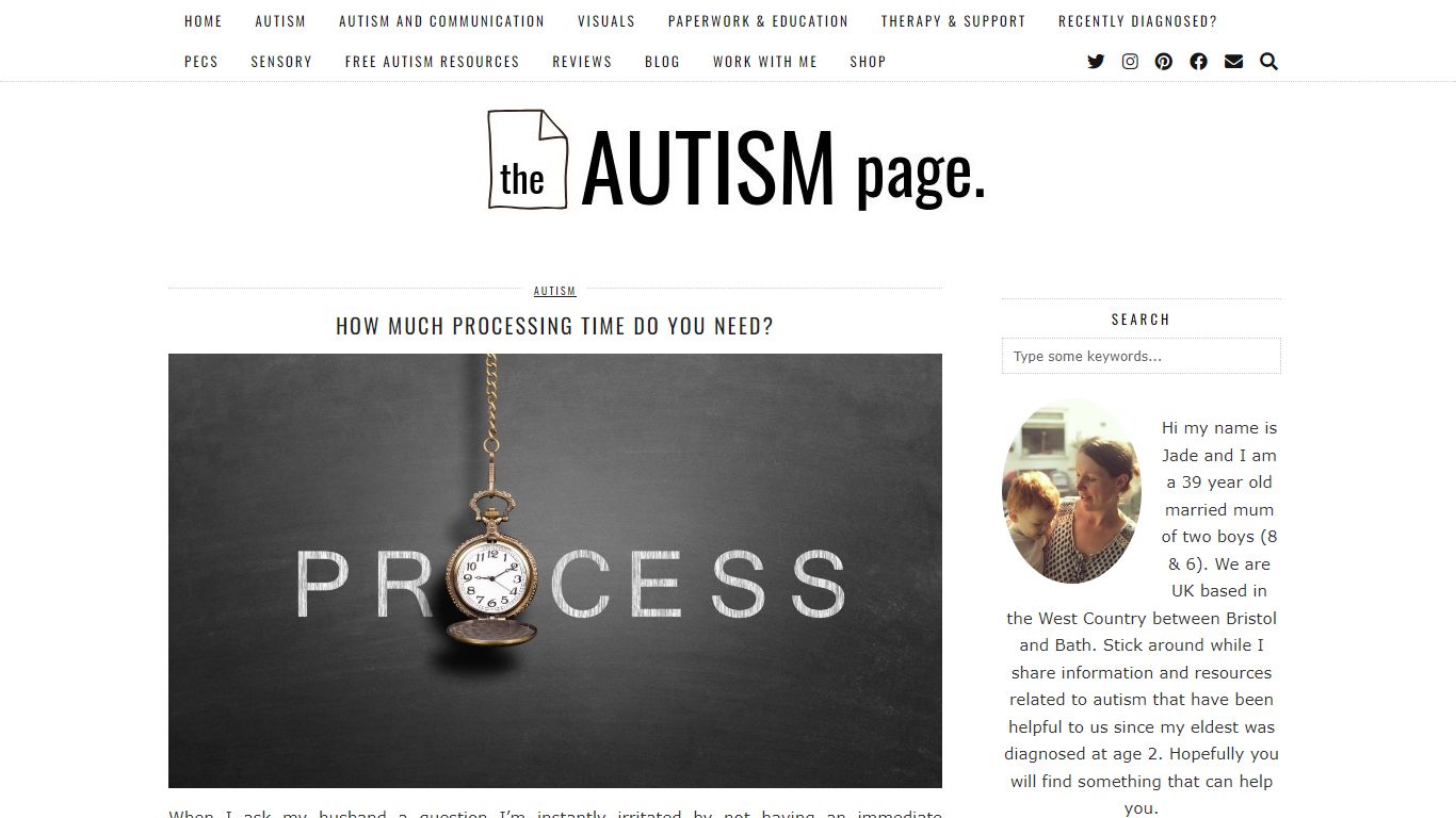 How much processing time do you need? - The Autism Page